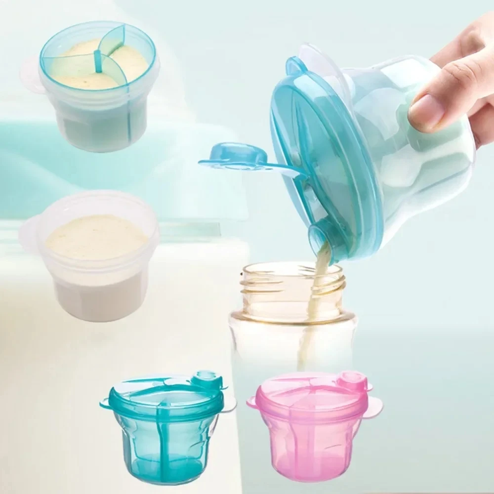Formula Dispenser Portable - Baby-Nahrungsaufbewahrungsboxen 3-Fach Tragbarer Formelspender für Säuglingsnahrung,