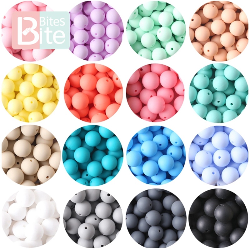 Baby Food Bites - Biss bites 15mm 10pc Silikon Perlen